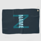 シンプルはっきりしたカスタマイズモノグラムの名 ゴルフタオル (横)