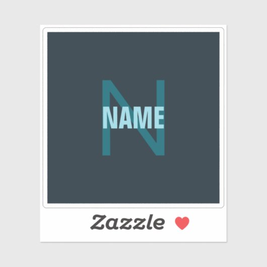 シンプルはっきりしたカスタマイズモノグラムの名 シール (シート)