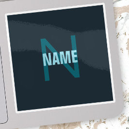 シンプルはっきりしたカスタマイズモノグラムの名 シール