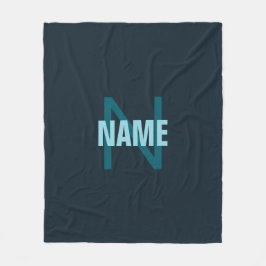 シンプルはっきりしたカスタマイズモノグラムの名 フリースブランケット