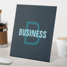 シンプルはっきりしたカスタマイズモノグラムの名 台座サイン