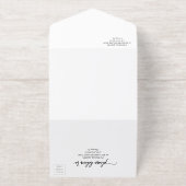 シンプルはっきりしたシックカジュアル書結婚道 オールインワン招待状 (外側)