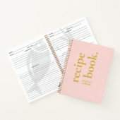 シンプルはっきりしたスタイリッシュ赤面及び水玉模様レシピ ノートブック (内部)