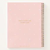 シンプルはっきりしたスタイリッシュ赤面及び水玉模様レシピ ノートブック (裏面)