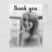 シンプルはっきりしたタイポグラフィモダン卒業 ポストカード (正面)