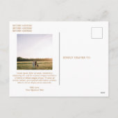 シンプルはっきりしたタイポグラフィ写真モダンクリスマス シーズンポストカード (裏面)