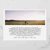 シンプルはっきりしたタイポグラフィ写真モダンクリスマス 箔シーズンカード (裏面)