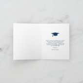 シンプルはっきりしたタイポグラフィ写真モダン卒業 サンキューカード (内部)