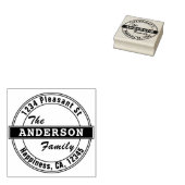 シンプルはっきりしたタイポグラフィ差出人住所 ラバースタンプ (押印)