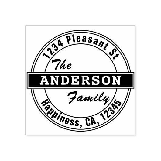 シンプルはっきりしたタイポグラフィ差出人住所 ラバースタンプ (インプリント)