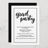 シンプルはっきりしたパーティータイポグラフィ 招待状 (正面/裏面)