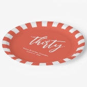 シンプルはっきりしたパーティー30歳 ペーパープレート (アングル)