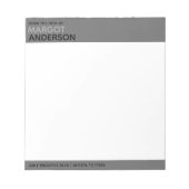 シンプルはっきりしたミニマル縁どGray From the Desk of of of of The ノートパッド (正面)