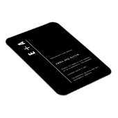 シンプルはっきりしたモダンミニマルイニシャル結婚ズ マグネット (右側)