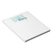 シンプルはっきりした型アクアブルー ノートパッド (アングル)