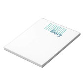 シンプルはっきりした型アクアブルー ノートパッド (回転)