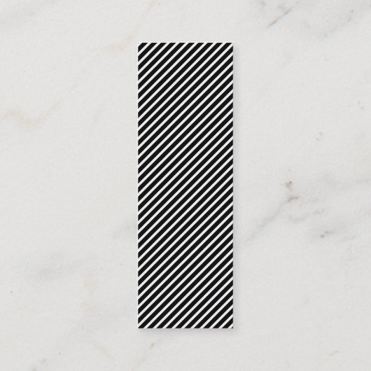 シンプルはっきりした文字ストライプ スキニー名刺 (裏面)