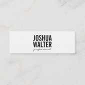 シンプルはっきりした文字ストライプ スキニー名刺 (正面)