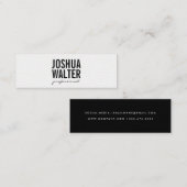 シンプルはっきりした文字ストライプ スキニー名刺 (正面/裏面)