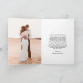 シンプルはっきりした日モダン結婚値 サンキューカード (内部)