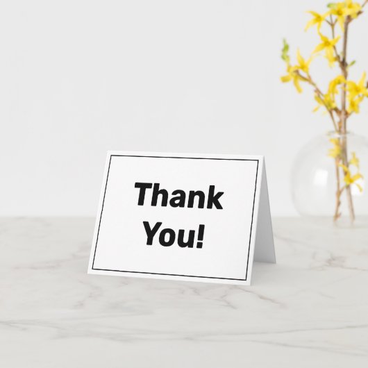 シンプルはっきりした独身の線縁ど「ありがとう」 カード (黄色い花)