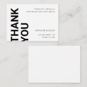シンプルはっきりした白結婚サンキューカード エンクロージャーカード (正面/裏面)