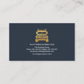 シンプルはっきりした金ゴールドライン物流トラック輸送 名刺 (裏面)