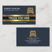 シンプルはっきりした金ゴールドライン物流トラック輸送 名刺 (正面/裏面)