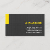 シンプルはっきりした黄色の多目的プロファイル 名刺 (裏面)