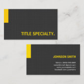 シンプルはっきりした黄色の多目的プロファイル 名刺 (正面/裏面)