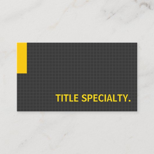 シンプルはっきりした黄色の多目的プロファイル 名刺 (正面)