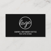 シンプルはっきりした黒ミニマルモダン ロイヤリティカード (裏面)