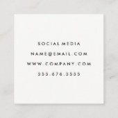 シンプルはっきりした スクエア名刺 (裏面)