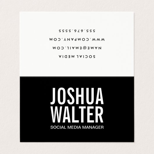 シンプルはっきりした 名刺 (外部フラット)