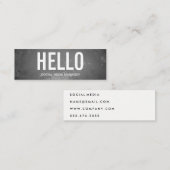シンプルはっきりしたHelloテクスチャ スキニー名刺 (正面/裏面)