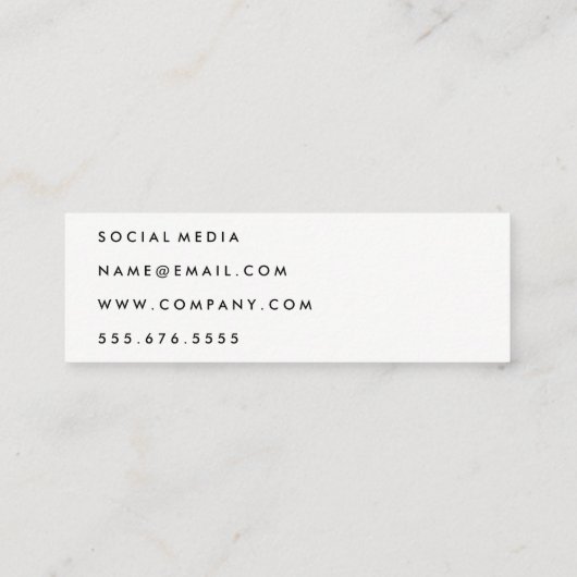 シンプルはっきりしたHelloテクスチャ スキニー名刺 (裏面)