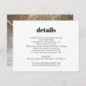 シンプルはっきりしたSerifの結婚詳細 エンクロージャーカード (正面/裏面)