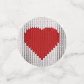 シンプルはウールの一見I愛をバレンタインデー編みました コンフェッティ (スモール正面)