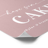 シンプルはケーキの看板を結婚持っている ポスター (角)