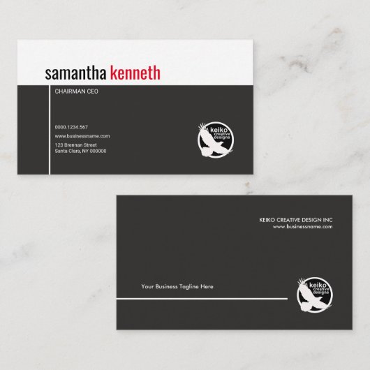 シンプルは一流CEOの議長に2ある調子を与えました 名刺 (正面/裏面)