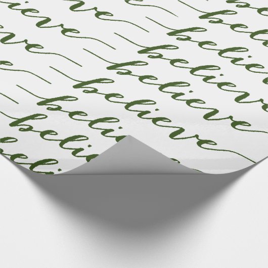 シンプルは休日挨拶の%PIPE%の緑を信じます ラッピングペーパー (角)