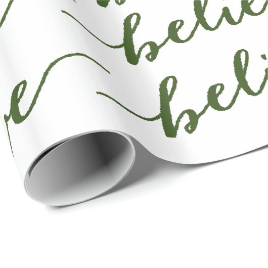 シンプルは休日挨拶の%PIPE%の緑を信じます ラッピングペーパー (ロールコーナー)