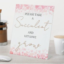 シンプルは多肉食べて愛を育てなさい 台座サイン