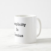 シンプルは天才マグ コーヒーマグカップ (正面右)