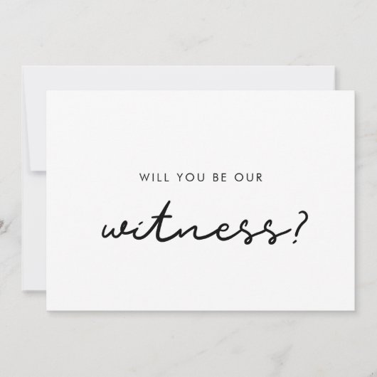シンプルは私たちの証人提案カード 招待状 (正面)