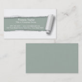 シンプルは、元の灰色ペーパーデザインを…裂きました 名刺 (正面/裏面)