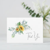 シンプルひまわりサンキューカード サンキューカード (スタンド正面)