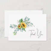 シンプルひまわりサンキューカード サンキューカード (正面/裏面)