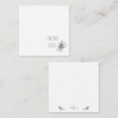 シンプルひまわりサンフラワーサンキューモノグラム空白の ノートカード (正面/裏面)