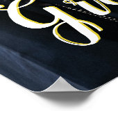 シンプルひまわり台本卒業写真 ポスター (角)